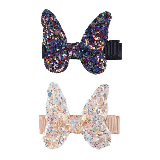 Picture of ROCKSTAR BUTTERFLY PINK/NAVY HAIRCLIP